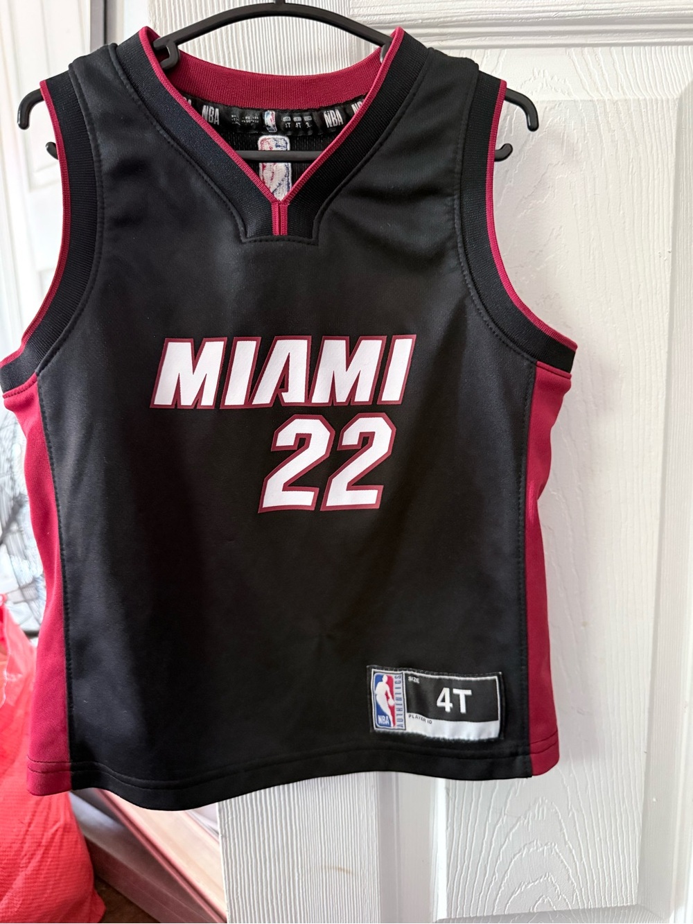 Miami 22 Kids Basketball Jersey Tank - Black & Pink